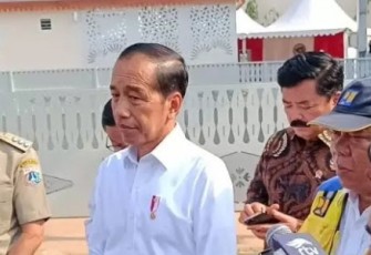Presiden RI Ir H Joko Widodo saat di Bale Rame, Kabupaten Bandung, Jawa Barat, Sabtu (3/2/24) 