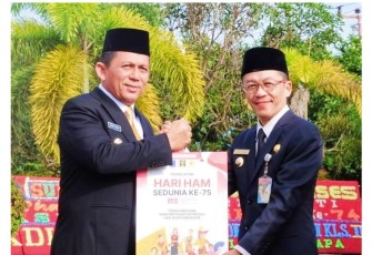  Hari Bakti Imigrasi ke-74, Kanwil Kementerian Hukum dan HAM Kepulauan Riau melaksanakan upacara Hari Bakti Imigrasi yang dihadiri Penjabat (Pj.) Wali Kota Tanjungpinang, Hasan, S.sos, di Kantor Kementerian Hukum dan HAM Kantor Wilayah Kepulauan Riau, Jumat (26/1)