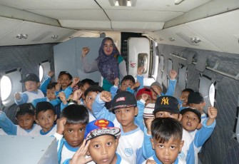 TK Yayasan Bahrul Ulum saat Wisata Edukasi di Lanudal Tanjungpinang