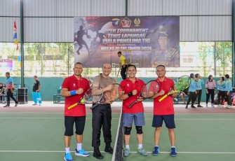 Pangdam Tanjungpura Buka Open Tournament Tennis Lapangan Piala Panglima TNI