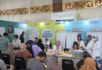 Stand Kemenkes dalam HAI-FEST di Jakarta 