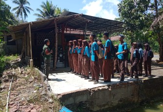 Koramil 0801/12 Pringkuku Lakukan Pembinaan Saka Wira Kartika