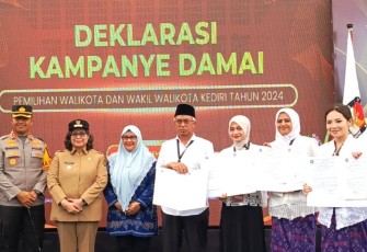KPU Kota Kediri Gelar Deklarasi Kampanye Damai Pilkada Serentak 2024