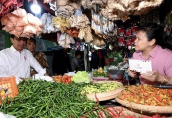 Presiden Jokowi saat Blusukan di Pasar Kota Wonogiri