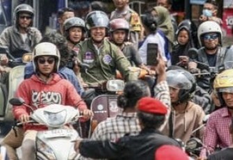 Ratusan Scooteris Pekalongan dan Pemalang berkumpul di GSP Kafe Kajen, Kabupaten Pekalongan, Selasa (16/1/2024)