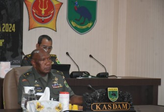 Kasdam XVIII/Kasuari Ikuti Rakornis TMMD ke-122 Tahun 2024
