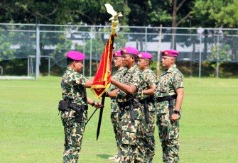 Upacara Serah Terima Jabatan Komandan Batalyon Infanteri 9 Marinir