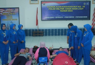 Donor darah yang diikuti oleh prajurit Lanal Semarang dan Jalasenastri Cabang 4 Korcab V DJA II, dengan mengundang instansi samping seperti Ditpolairud Polda Jateng, Satpol PP Kota Semarang, dan Taruna/Taruni binaan dari Lanal Semarang.