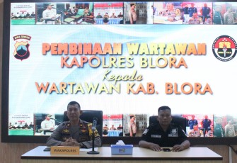 Acara pembinaan wartawan Kapolres Blora kepada wartawan Kabupaten Blora, yang tidak dihadiri oleh Kapolres Blora AKBP Jaka Wahyudi