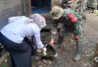 Sertu Sanu Aktif Gerakan Pemberantasan Sarang Nyamuk, Selasa (30/1)