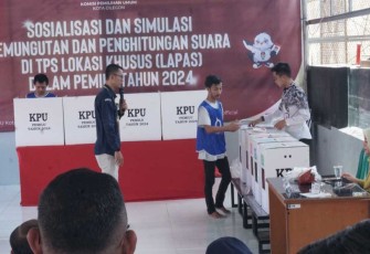 Sosialisasi dan Simulasi Pemilu WBP Lapas Cilegon, Jum'at (2/2)
