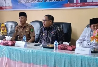 Pj Walikota Bengkulu Arif Gunadi membuka acara Musrembang tingkat kecamatan di kantor Kecamatan Singaran Pati, Senin (5/2) /Foto : MC 