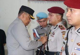 Kapolres Kepahiang AKBP Eko Munarianto S.I.K Pimpin Sertijab Kasat Reskrim Baru 