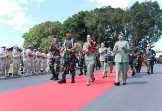 Kasad Jenderal TNI Maruli Simanjuntak mengunjungi Kodam VI Mulawarman, Selasa (20/2)