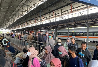 Puluhan Ribu Pemudik Tiba di Wilayah Daop 4 Semarang 