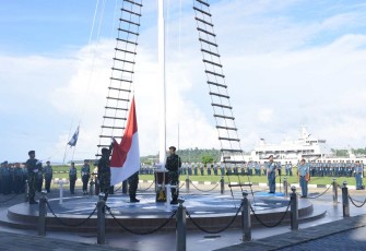 Upacara bendera 17-an prajurit Koarmada III Sorong