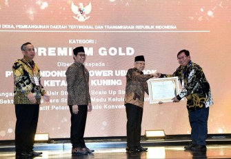 Wapres RI KH Ma'ruf Amin saat menyerahkan piagam penghargaan 