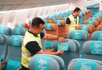 Persiapan operasional pesawat Garuda Indonesia 