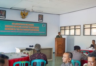 Dandim 0805/Ngawi Letkol Arm Didik Kurniawan saat memberikan sambutan 