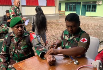 Kodim 1710/Mimika Gelar Donor Darah 