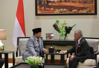 Menhan Prabowo dan Raja Yordania Duduk Bersama Bahas Peningkatan Bantuan Untuk Gaza 