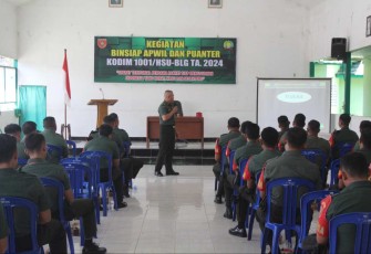 Binsiap Apwil dan Puanter Kodim 1001/HSU-BLG 