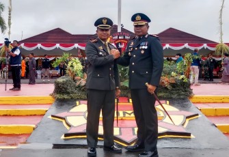Dandim 1710/Mimika Hadiri Upacara HUT Bhayangkara ke-78 