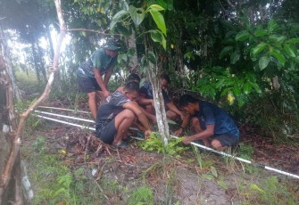 Normalisasi pipa air bersih di desa Kapar