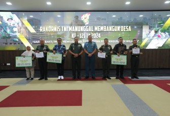 Dandim 0806/Trenggalek Ikuti Rakornis TMMD ke-121 di Mabesad 