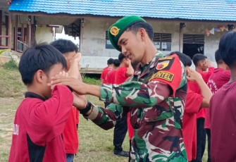 Berikan materi wasbang siswa di perbatasan 