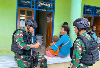 Satgas Pamtas Yonif 111/KB terapkan Sikap Teritorial Ditengah Lingkungan Masyarakat Perbatasan Papua Selatan 