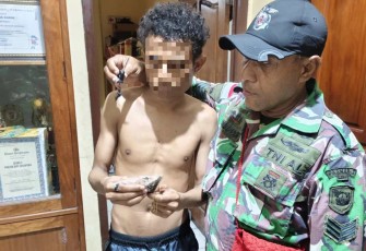 Tersangka penyelundup narkoba jenis ganja diamankan anggota Yonmarhanlan X Jayapura 