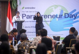 Asisten Deputi Konsultasi Bisnis dan Pendampingan Deputi Bidang Kewirausahaan KemenkopUKM ibu A.H Novieta