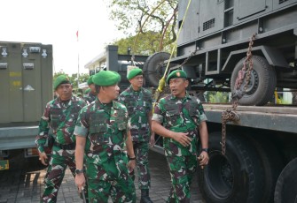 Danrem 023/KS Kolonel Inf Jansen P Nainggolan saat memaparkan kepada Pangdam I/BB