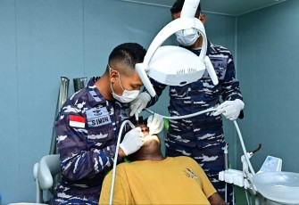 Pelayanan kesehatan Satgas Port Visit untuk warga PNG