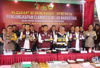 Polri ungkap jaringan Clandestine Lab Narkoba di Bali, Selasa (19/11)