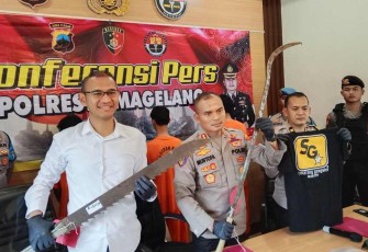 Kapolresta Magelang Kombes Pol Mustofa saat konferensi pers, Senin (9/12)