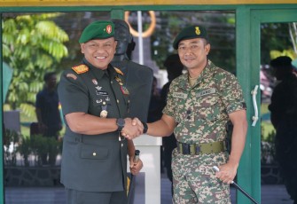 Danrem 121/Abw Brigjen TNI Luqman Arief bersama MK 3 Briged TDM, Minggu (15/12)