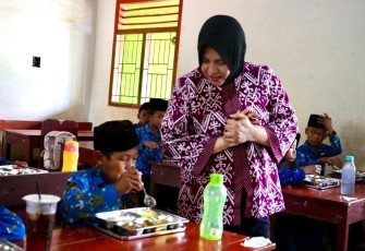 Uji coba program MSG Mandiri bagi anak sekolah di Lampung, Kamis (19/12)