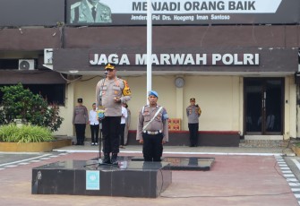 Kapolrestabes Medan Pimpin Apel Pagi. 