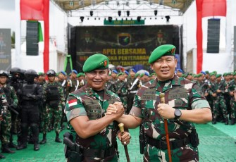 Salam komando tradisi penyambutan Pangdam XII/Tpr