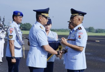 Pangkoopsud I Marsda TNI Mohammad Nurdin saat Sertijab Danlanud Atang Sendjaja, Jum'at (19/4)