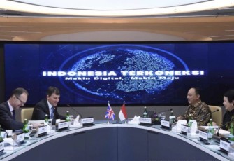 Menkominfo Budi Arie Setiadi menerima menteri Inggris di Jakarta 