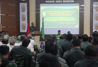 Kasdim Madiun Pimpin Rapat Anggota Tahunan Primkop Merak 3