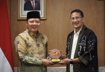 Audiensi Gubernur Rohidin Mersyah bersama Menteri Pariwisata dan Ekonomi Kreatif (Menparekraf) Sandiaga Uno