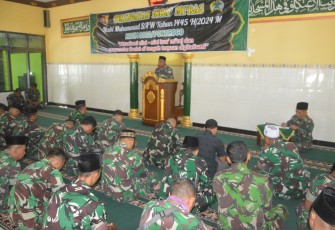 Kodim 0802/Ponorogo hari ini menggelar kegiatan peringatan Isra Mikraj Nabi Muhammad SAW bertempat di Masjid Al Muttahidah, Kodim 0802/Ponorogo jalan Veteran no 01 Kota/ Kabupaten Ponorogo, Senin (12/02/2024)