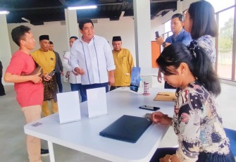 Bupati Roby saat menghadiri Job fire yang di laksanakan di Lagoi bay Bintan resort lagoi Jum'at  07 Juni 2024 pagi.