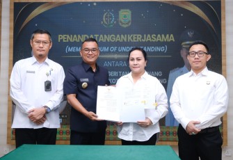 Pj Wali Kota Andri Tandatangani Nota Kesepakatan Tentang Penanganan Masalah Hukum