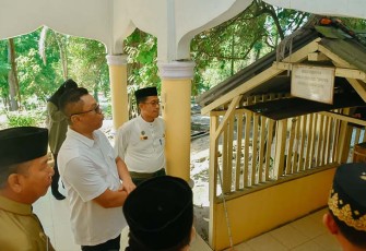 Pj Bupati saat Kunjungi Kubah Batu Bara, Sabtu (17/02/2024).
