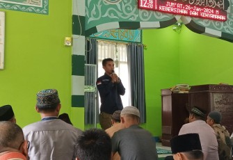 Sosialisasi PPK dan Monitoring Bimtek KPPS Serentak se Indonesia di kecamatan Kinali yang di hadiri langsung oleh Komisioner KPU Pasbar Syarif Hidayatullah didampingi Kasubag Tekmas Zamzami dan tim di Masjid Baitul Amal Nagari Mudiak Labuah, Kecamatan Kinali, Kabupaten Pasaman Barat Jum'at (26/1/2024)